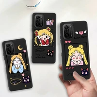 sailor moon japan anime phone case for redmi 9a k20 k30 k40 note 11e 11s 11 10 9 pro silicone soft cover
