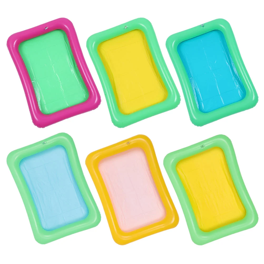 

6pcs Inflatable Serving Bars Ice Buffet Salad Serving Trays Food Drink Holder