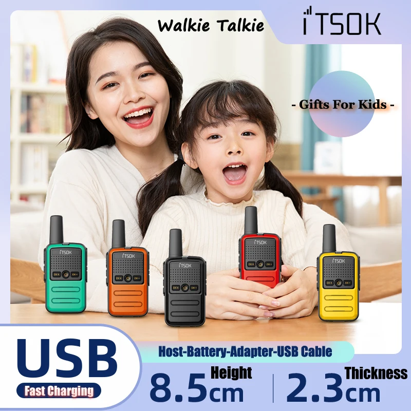 2pcs UHF Gifts Wireless Intercom Colorful Fuselage Transceiver Two Way Radio Table Mini Toys Phone Talki Walki Walkie Talkie