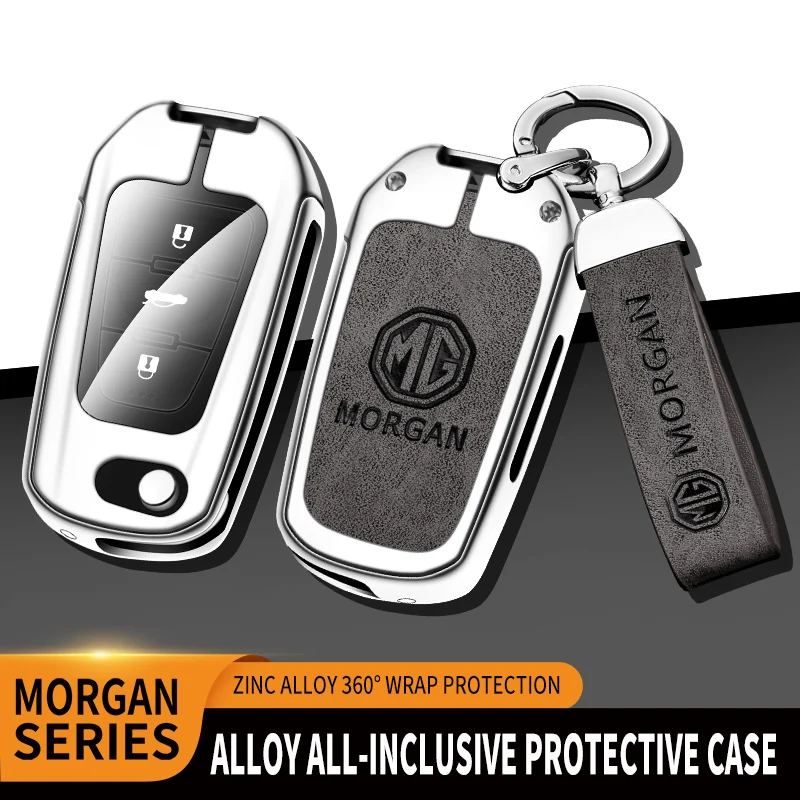 

Zinc Alloy Car Flip Remote Key Fob Case Full Cover Protector Shell For MG MG3 MG5 MG6 MG7 GT Grand SUV GS Keychain Accessories