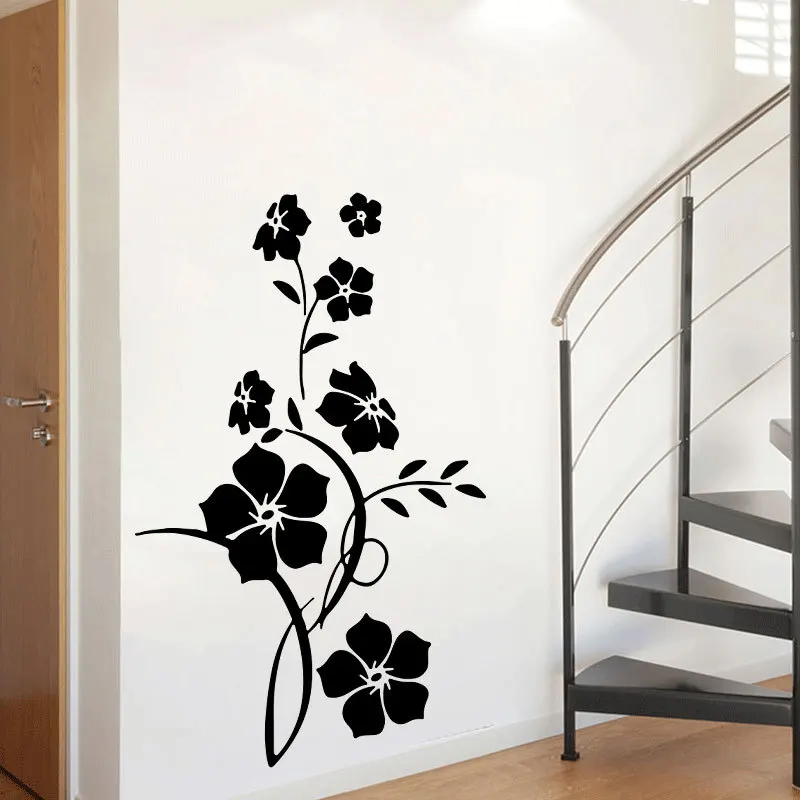 

Flower Vine Wall Sticker Refrigerator Window Cupboard Door Home Decorations Pvc Decals Self Adhesive Art Mural Posters Wallpaper