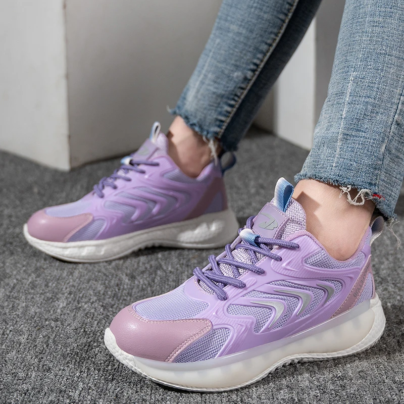 CHNMR 2023 New Women Work Non Slip Safety Shoes Light Breathable Sneaker Platform Female Sports Shoes Boots Sneakers