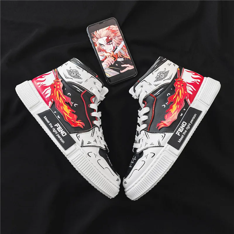 Аниме обувь Rengoku Kyoujurou Kamado Tanjirou модель призрака рассекающее лезвие
