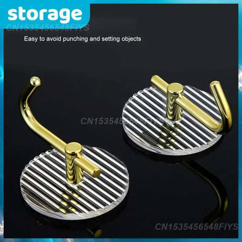 

Акриловая искусственная прочная дырокола, роскошный стиль, искусственная кожа, без пробивки, вращающийся на 360 Градусов Крючок, органайзер для аксессуаров для ванной комнаты