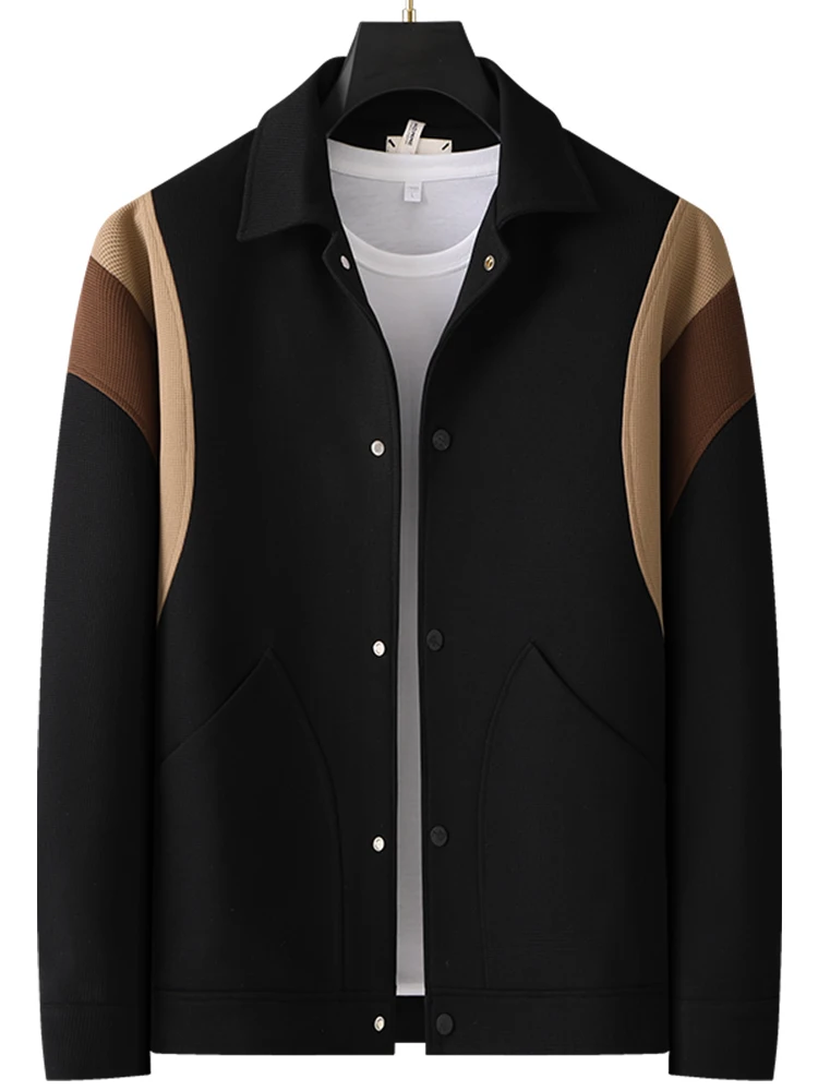 Очень большая весенняя одежда Верхняя Мужская свободная куртка с лацканами и