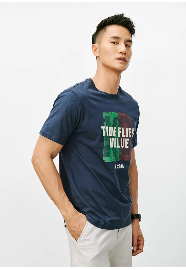 

W4060-Мужская Повседневная футболка с круглым вырезом и коротким рукавом.