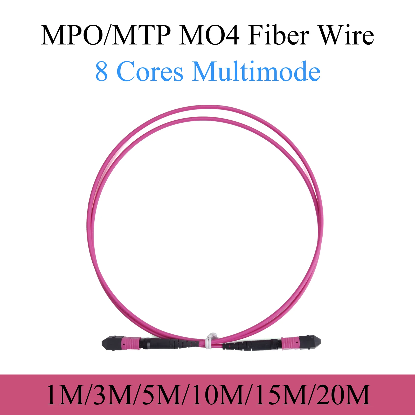 100G MPO MO4 Fiber Patch Wire Multimode 8Cores APC UPC Female to Female Type A/B/C Sequence 1/3/5/10/15/20M Optical Cable