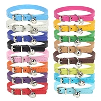 leather collar cats supplies pet collars dog chain cat necklace size adjustable for small and medium sizedcollars dog supplies