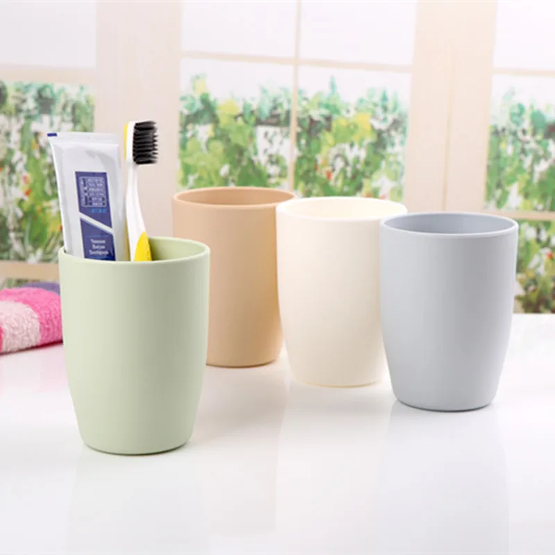 

Round Plastic Toothbrush Cup Lovers Toothbrush Cup Simple Household Bathroom Toilet Wash Cup Gargle Cup