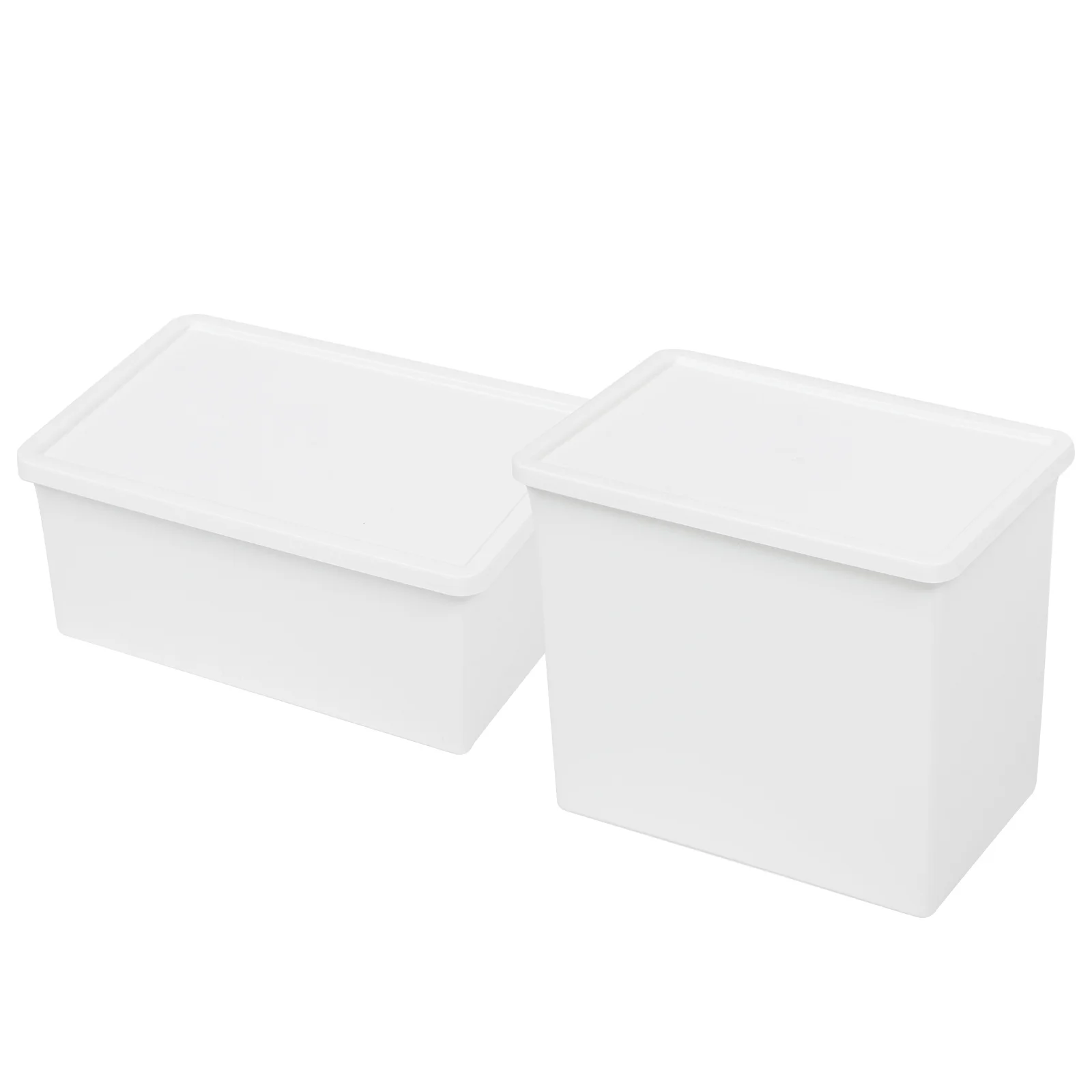 

2 Pcs Desktop Storage Box Clear Plastic Bins Cases Container Home Supply Containers Table Organizer