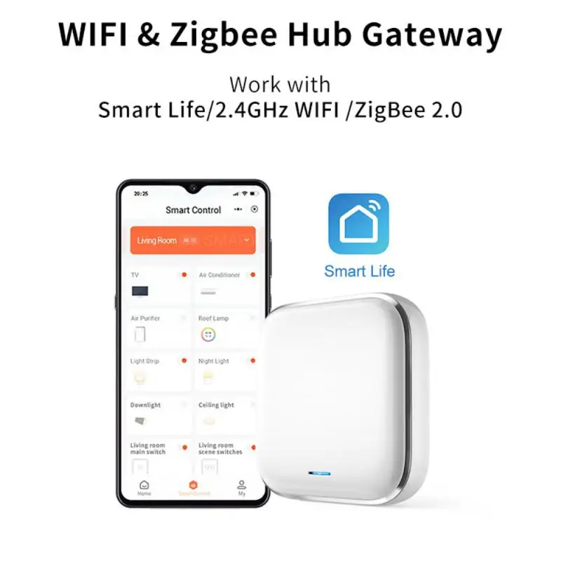 

Умный многорежимный шлюз Tuya Zigbee, хаб с поддержкой bluetooth, сетчатый домашний контрольный центр, поддержка SmartLife, Alexa, Google Home
