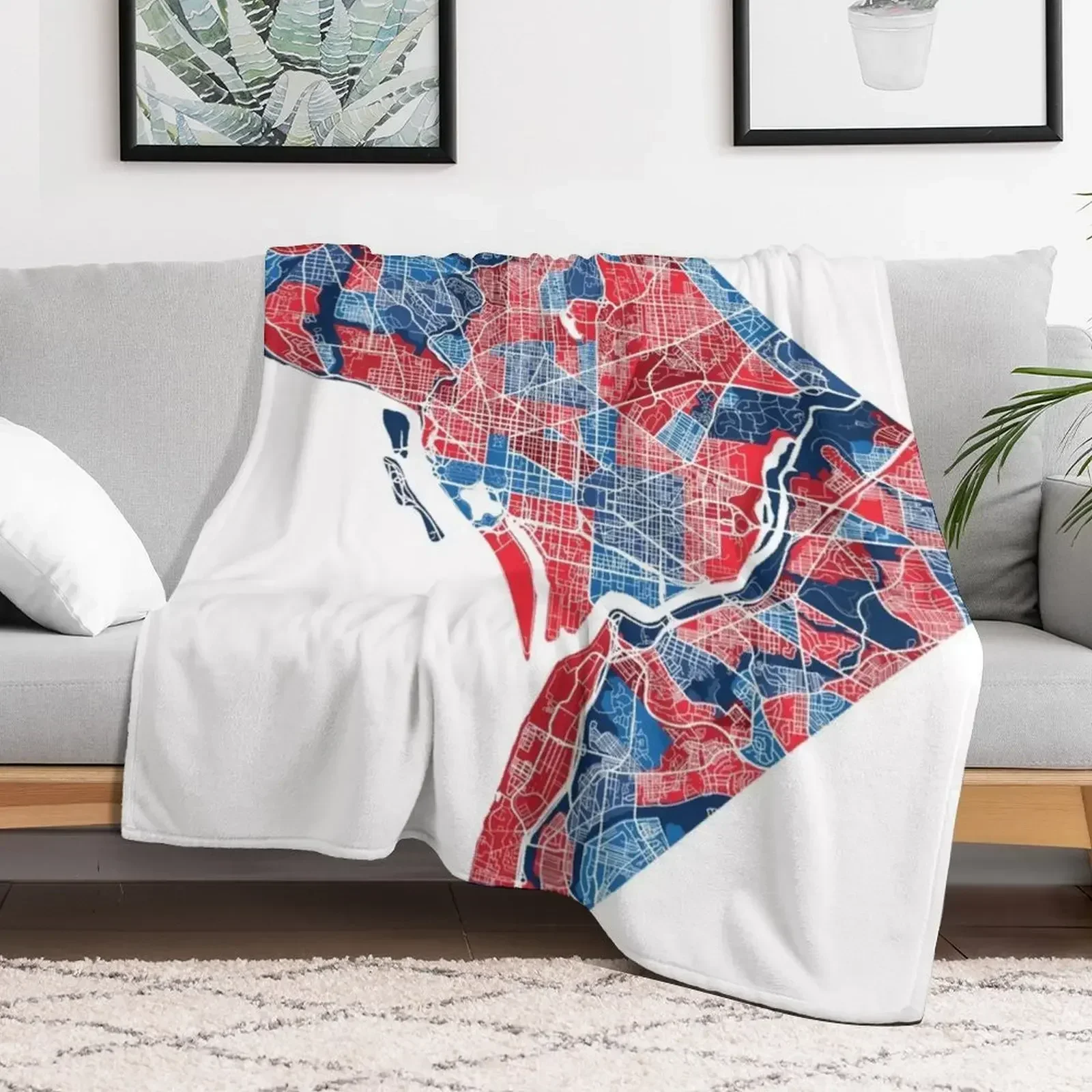 Карта Соседки Вашингтона DC плед пляжное плюшевое декоративное одеяло для дивана