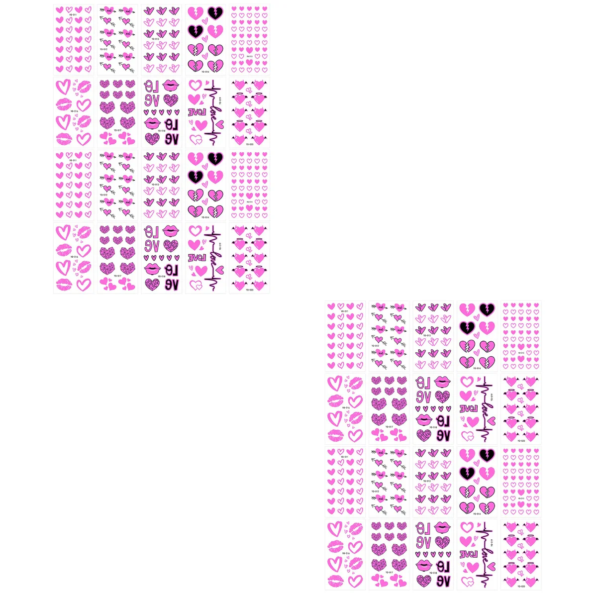 

40 листов светящихся временных наклеек, неоновые наклейки для тела и лица