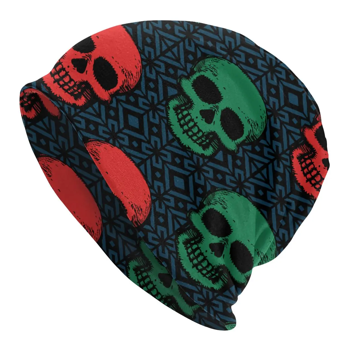 

Unisex Casual Hat Colorful Skulls Illustration Cap Winter Warm Beanies Adult Hip Hop Bonnet Hat