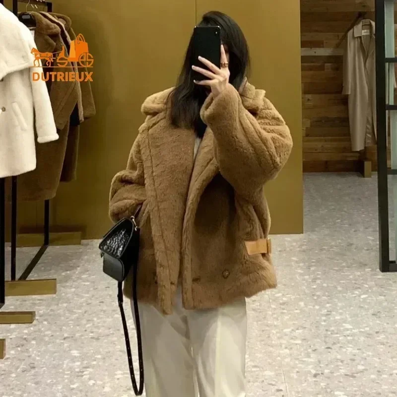 Женская короткая куртка из кашемирового меха