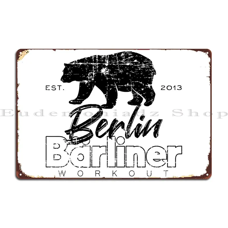

Тренировочная металлическая вывеска в стиле Берлина Brliner, домашний Настенный декор, создайте печатную стену, жестяной знак паба постер