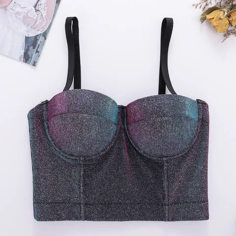 Summer Women Corset Basics Casual Tank Tops Bra Woman Clothing Ropa Blusa Push Up Bustier Fashion Ladies Crop Top Vetement Femme
