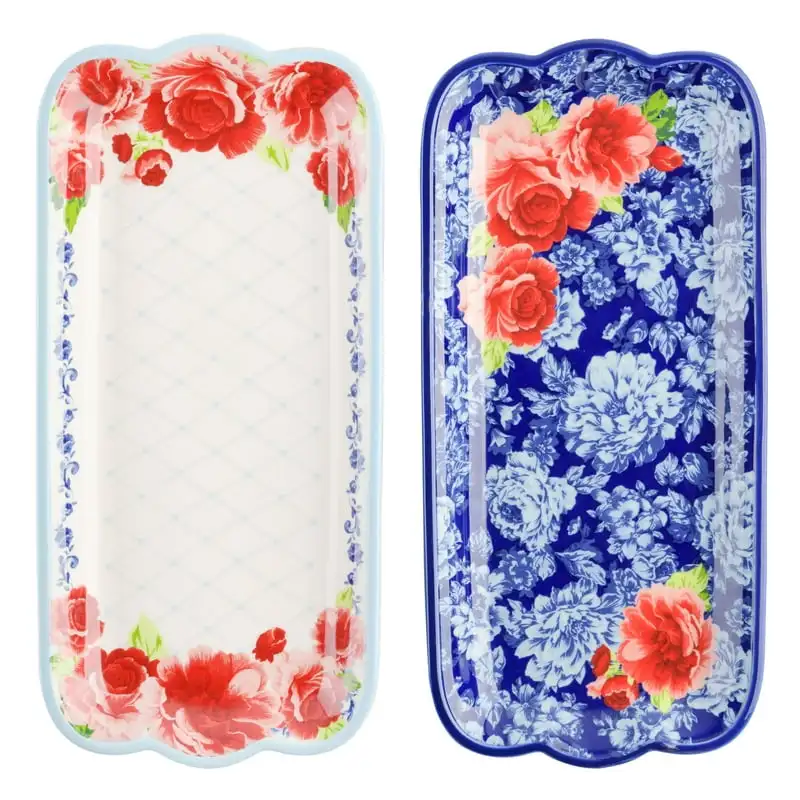

Rose 14.17-Inch Serving Platters, 2-Pack