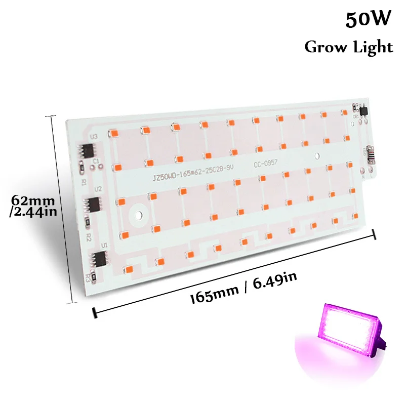 

10 шт. светодиодная фитолампа YNL 50 Вт