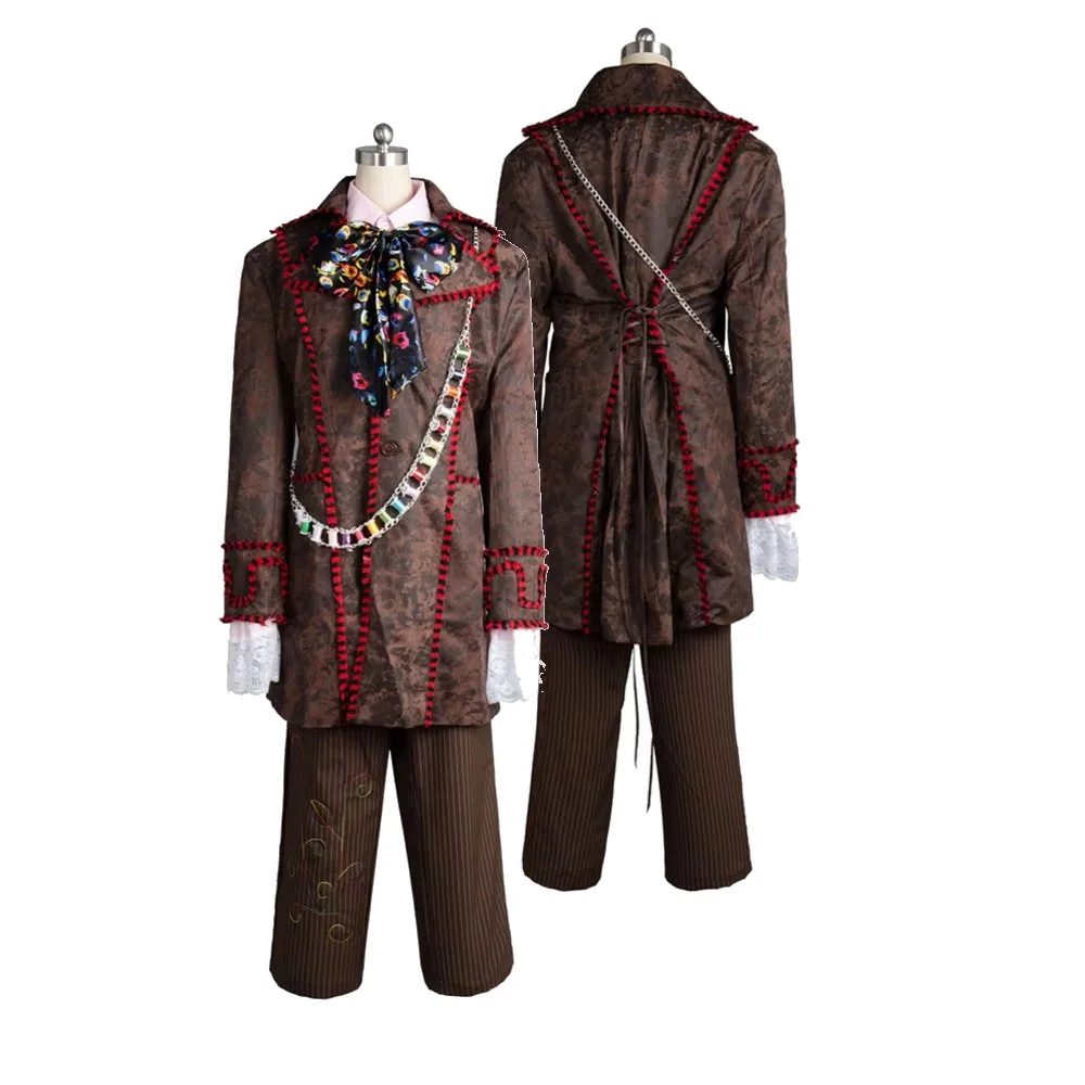 Фэнтези Алиса Джонни Депп Сумасшедший Косплей пиджак брюки галстук костюм