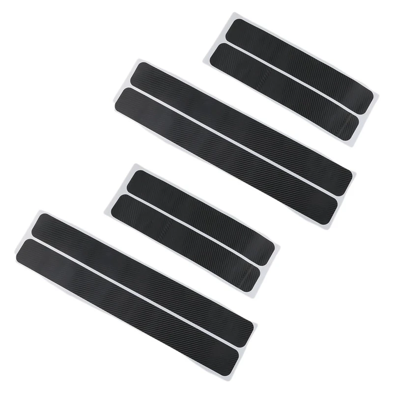 

8PCS/Set Car Accessories Door Sill Scuff Welcome Pedal Protect Carbon Fiber Stickers