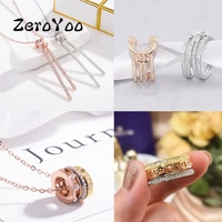 swa 2022 original fashion jewelry set charm rose gold crystal womens necklace bracelet earring ring series