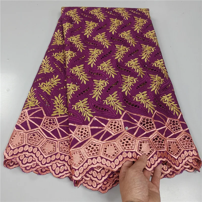 

Swiss lace fabric 2022 heavy beaded embroidery African lace fabrics 100% cotton lace Swiss voile lace in Switzerland 9L041501