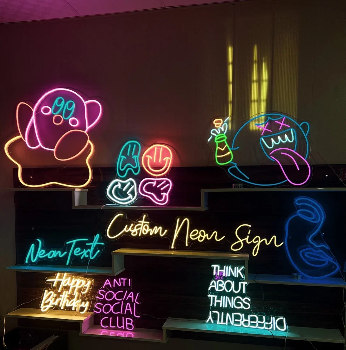 

DIY Private Neon Sign Custom Wedding Name Logo Party Birthday Shop Advertisement Anime Neon Waterproof Neon Light Dropshipping