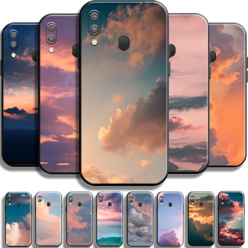 

Scenery Clouds Sunset For Samsung Galaxy M20 Phone Case TPU Soft Shell Cover Funda Back Carcasa Full Protection Shockproof