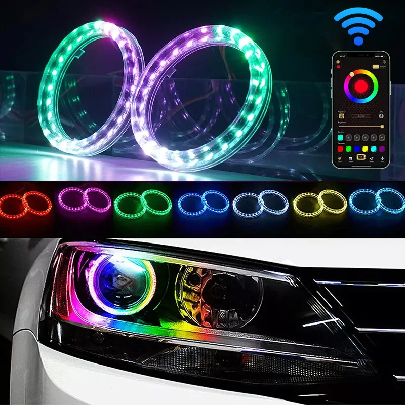 2 шт. автомобильные кольца ангельские глазки 80 мм 95 12-24 В