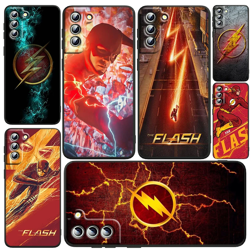 

Justice League The Flash Phone Case For Samsung Galaxy S23 S22 S21 S20 FE Ultra Pro Lite S10 S10E S9 Plus 5G Black Funda