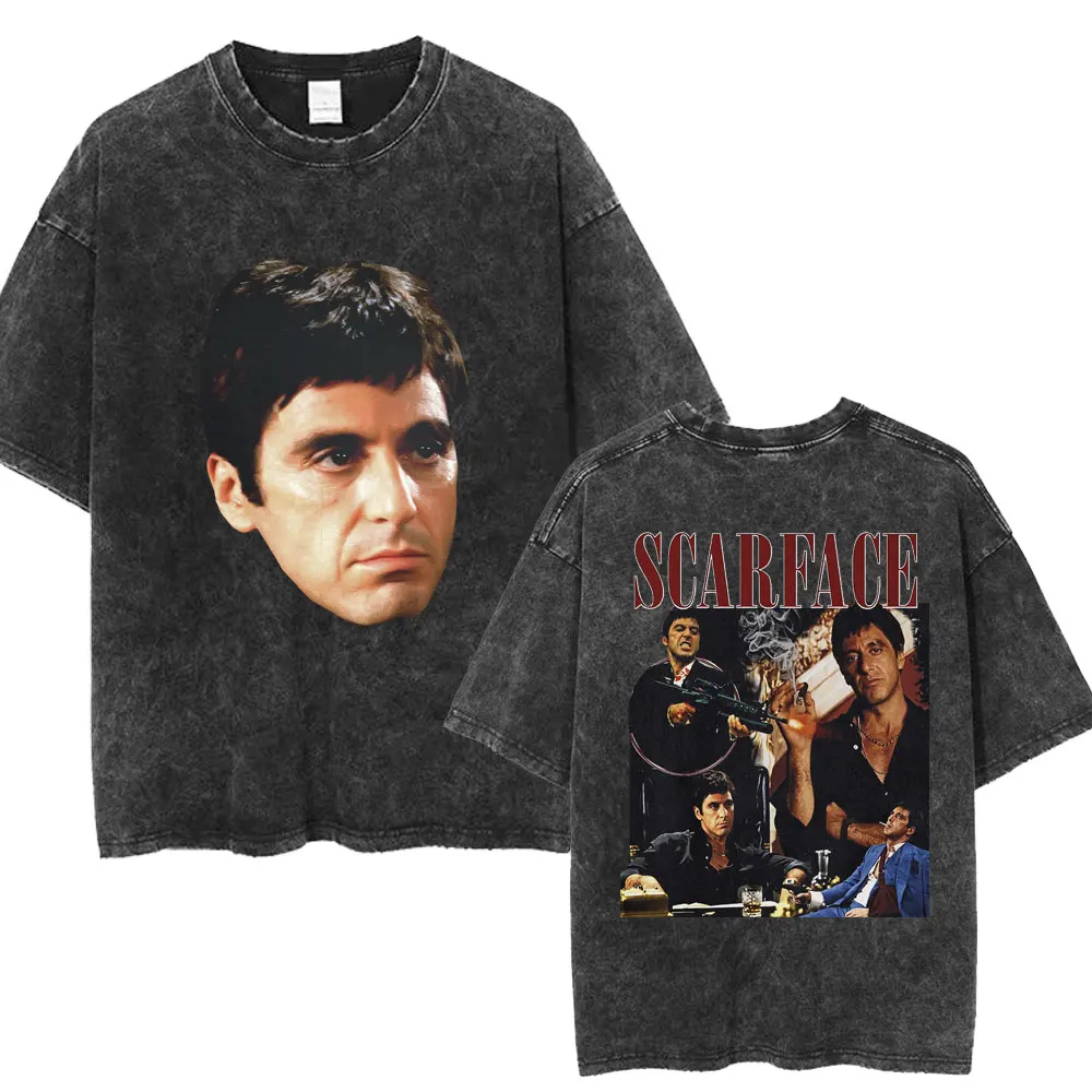 Винтажная женская футболка с надписью Pacino Тони Монтана The World Is Your уличная одежда