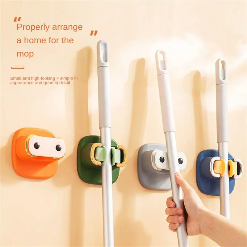 

Wall Mounted Mop Broom Hook Bathroom Accessories Bathroom Hook Mop Hook Traceless Broom Card Holder Kitchen Accessories Mop Clip
