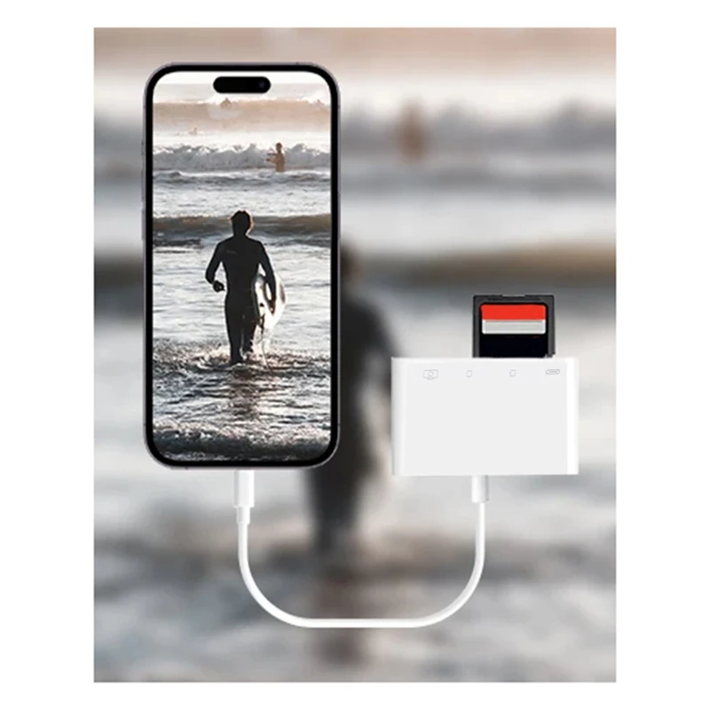 Устройство чтения карт USB OTG 4 в 1 совместимое с расширителем памяти камеры SD/TF для