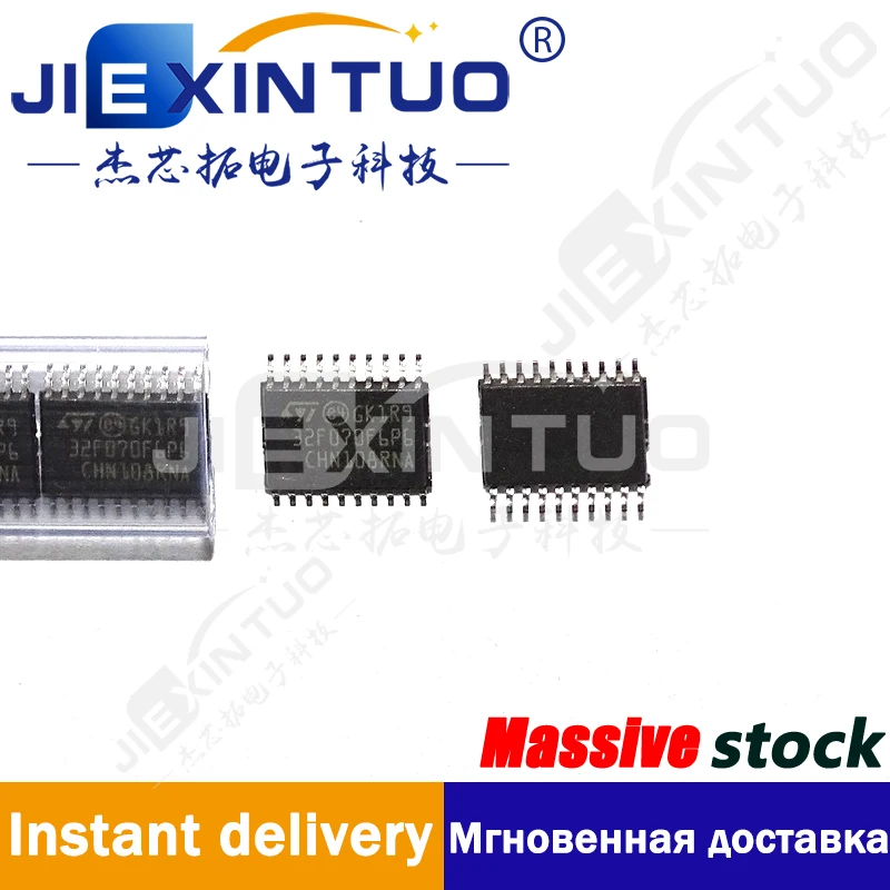 

STM32F070F6P6 IC MCU 32BIT 32KB FLASH 20TSSOP Microcontroller IC 32-Bit Single-Core 48MHz 32KB (32K x 8) FLASH 20-TSSOP