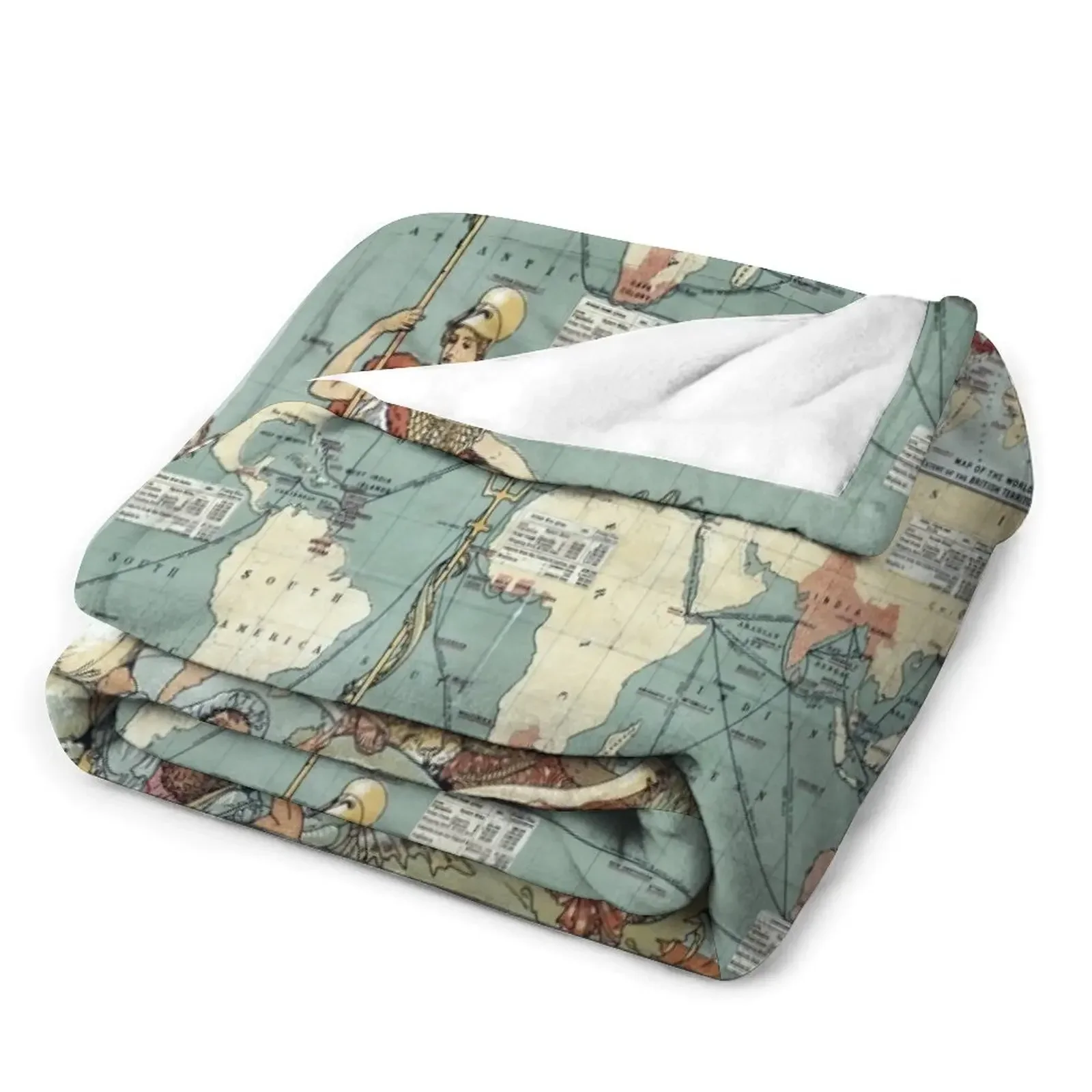 Карта Британской империи | Традиционное Мировое одеяло для зимних тепловых одеял