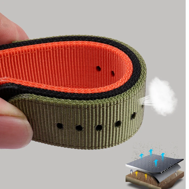 24x16mm high quality men's strap accessories for timex watch strap men's tide compass strap T2N721 T2N720 nylon strap