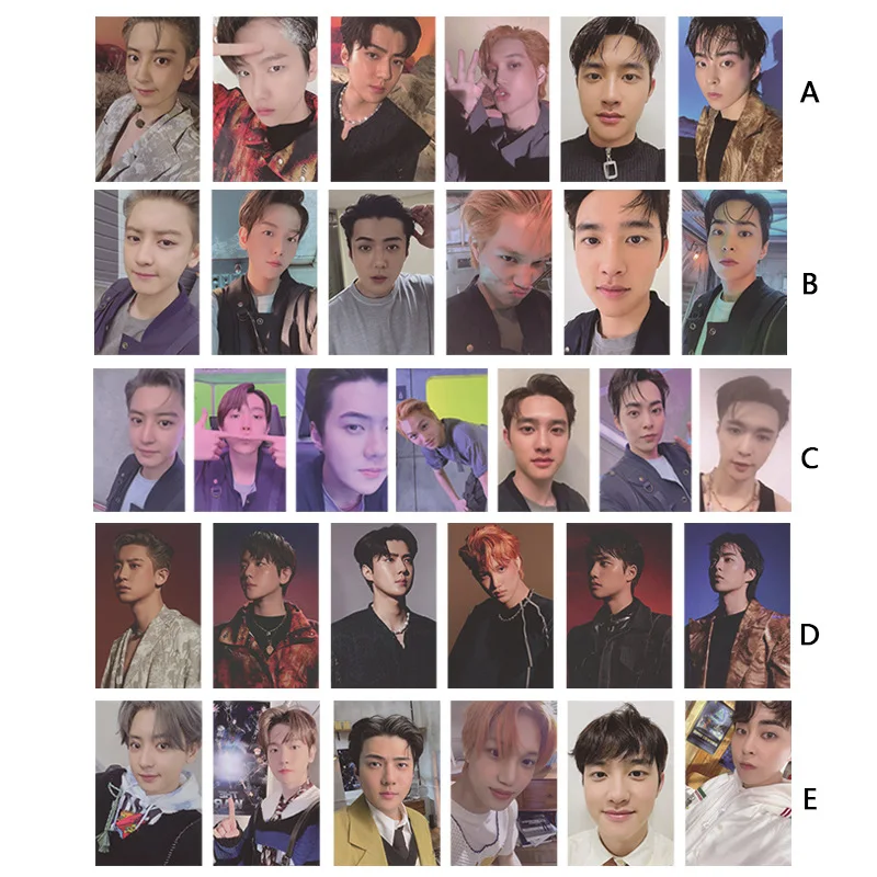 6-7 Pcs/ Set Kpop EXO Photo Card Lomo Card New Album DONT FIGHT THE FEELING Peripheral Picture Card Star Collection Postcard