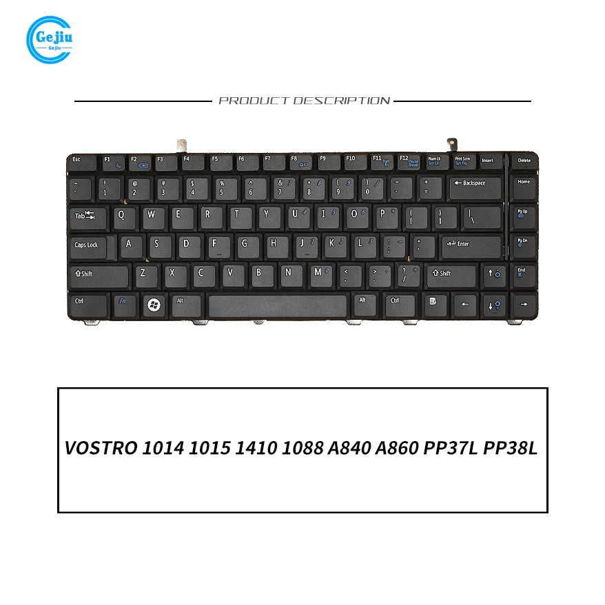 

New Original Laptop Keyboard For Dell Vostro A840 A860 1014 1015 1088 PP37L PP38L