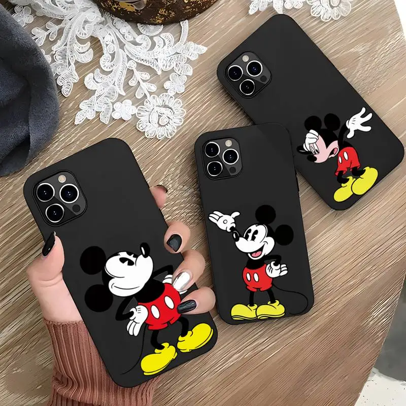 

Mickey Mouse Phone Case Funda Shell For IPhone 13 12 11 Pro Max Mini Xs X Xr 6 6s 7 8 Plus SE2020 Luxury Cover