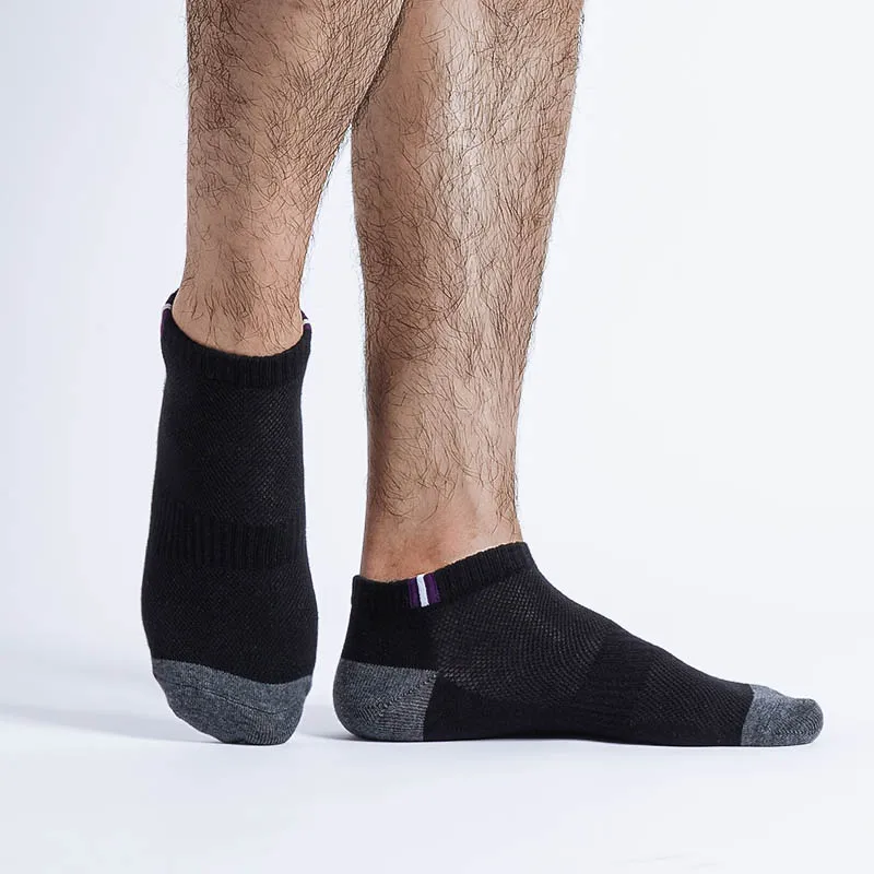 5 пар мужских хлопковых спортивных носков, дышащие модные модные мужские впитывающие пот дезодоранты, мужские короткие носки, комплект