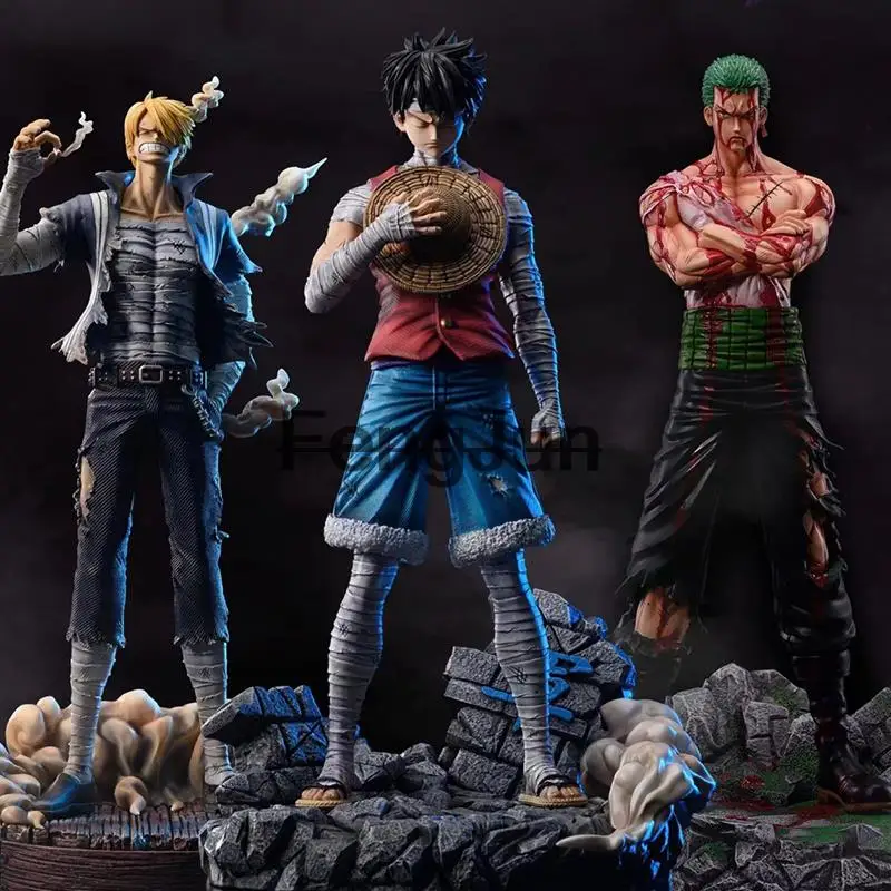 

30cm One Piece Anime Figure Roronoa Zoro Luffy Vinsmoke Sanji Stand Posture Pvc Statue Action Figurine Model Collection Toy
