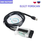 Новый V2.3.8 ELS27 Forscan OBD2 сканер с зеленой печатной платой PIC24HJ128GP + FTDI микрочип многоязычный ELS27 Диагностический кабель для FordMazda
