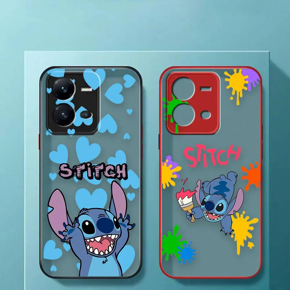 

Matte Case Funda Coque For VIVO V25 23E 21E 21 20 19 17 15 11 11I 5 SE S9 6 5 1 PRO PLUS 5G Clear Case Capa Para The Baby Stitch