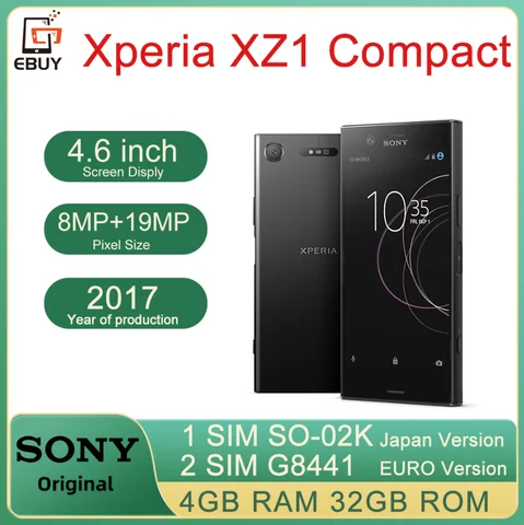 Смартфон SONY xperia xz1 compact, 4/32ГБ, global, Б/у