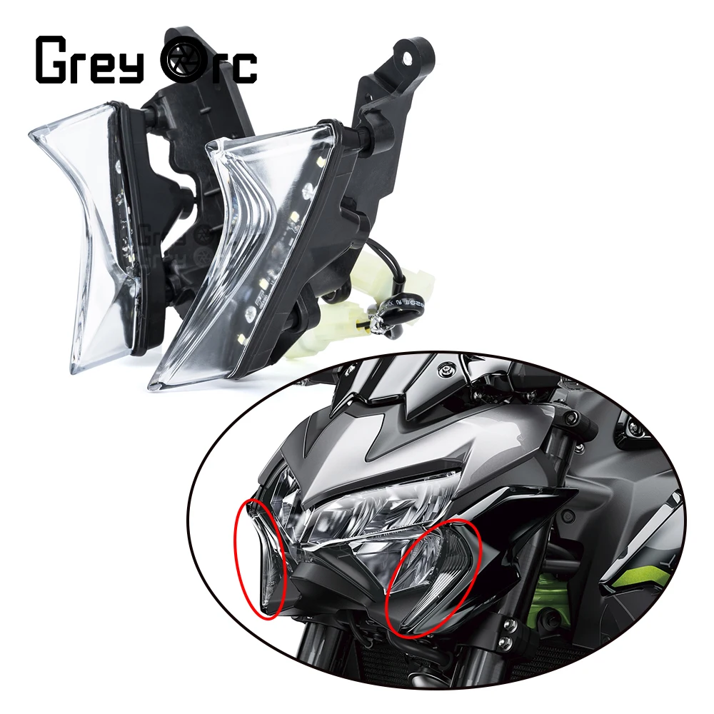 Аксессуары для мотоциклов 1 пара светодиодных передних дневных ходовых огней