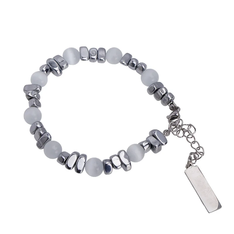 

Broken silver opal spliced bracelet