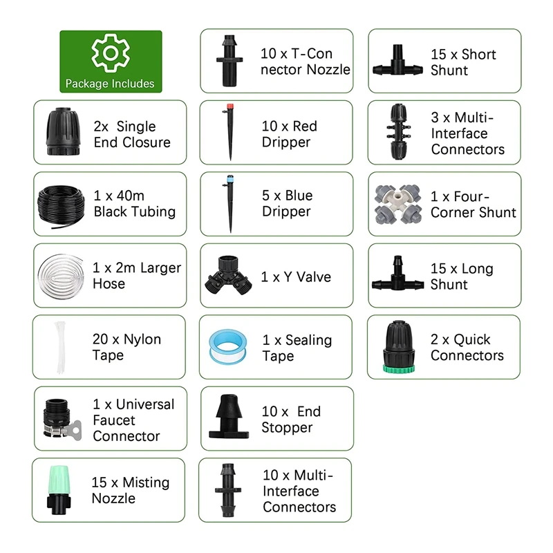 Система орошения комплект капельного микротипа автоматический с регулируемым