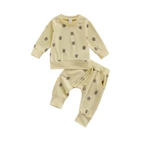 fashion kids clothes set toddler baby boy girl print casual topschild loose trousers 2pcs baby boy clothing outfit