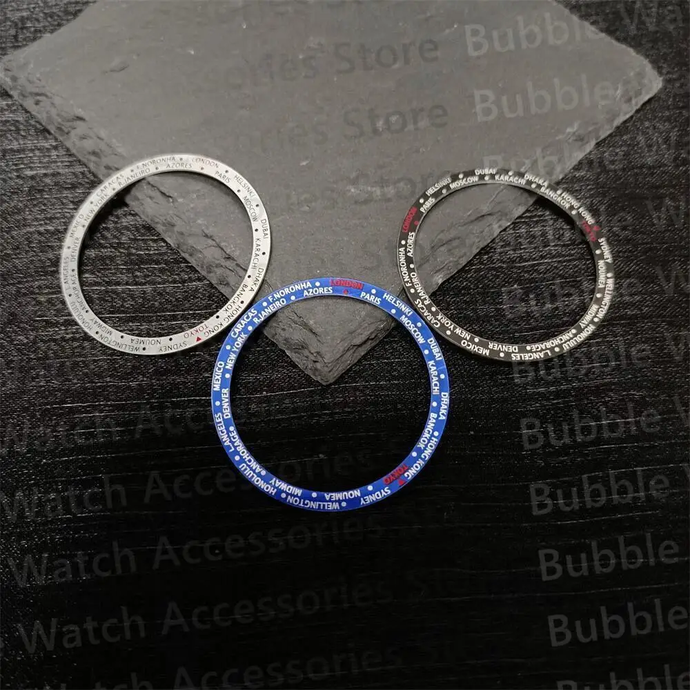 Mod 38MM Silver Blue Black Aluminum Bezel Insert Fit For SKX6105 Movement Dive Watch